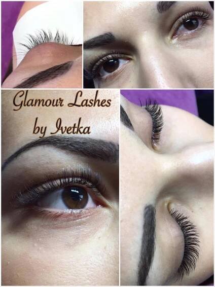 Prodloužení řas metodou řasa na řasu luxusními Glamour lashes