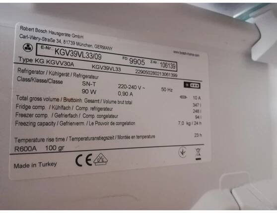Manuál Bosch KGV39VL33 návod (54 stránek)