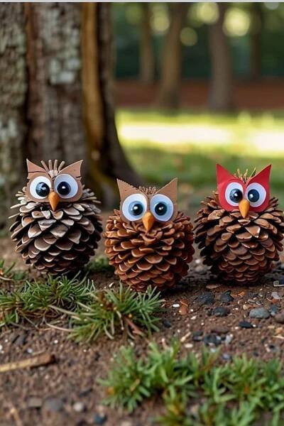 Épinglé par Edna Moneypenny sur Pine Cones | Créations d'automne, Décoration noel fait main, Bricolage automne maternelle