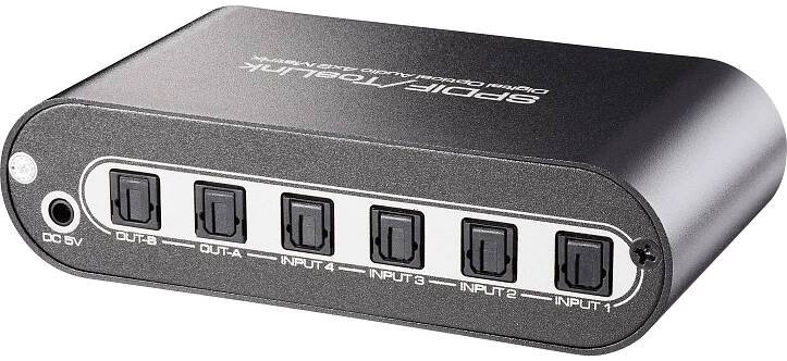 SpeaKa Professional 4x2 porty Toslink matrix přepínač s dálkovým ovládáním