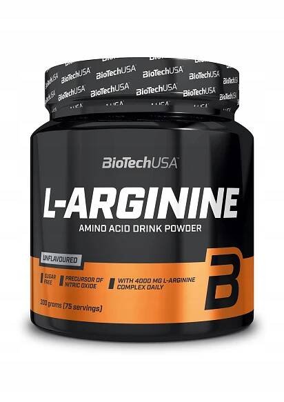BioTech L-Arginine 300g L-Arginin Předtréninkovka Přírodní