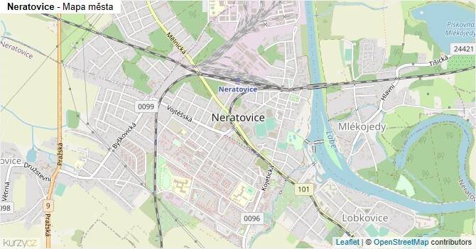 Neratovice - mapa města
