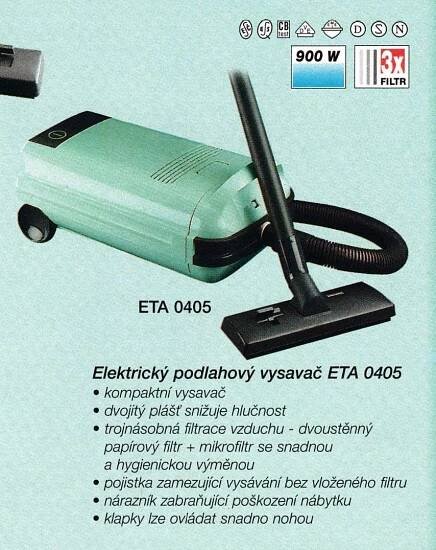 ETA 0405 (model 91 až 98) – Vysavače ETA