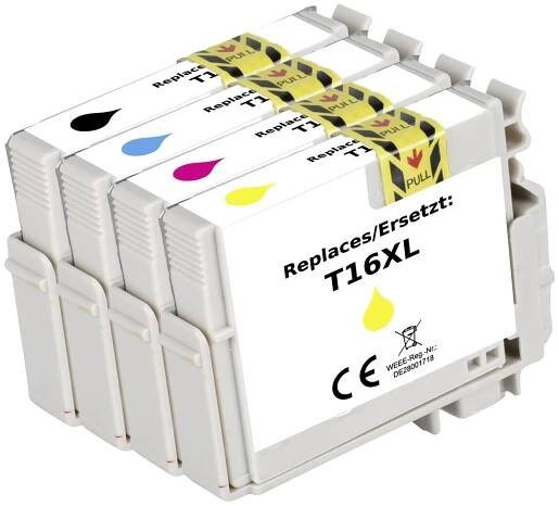 Renkforce Ink náhradní Epson 16XL, T1636, T1631, T1632, T1633, T1634 kompatibilní kombinované balení černá, azurová, pur
