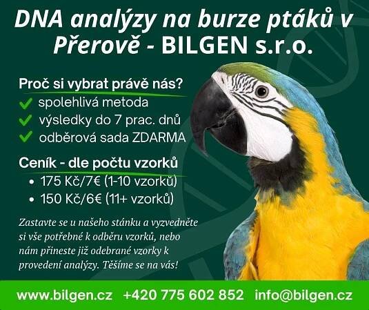 Určení pohlaví na burze v Přerově - BILGEN s.r.o.