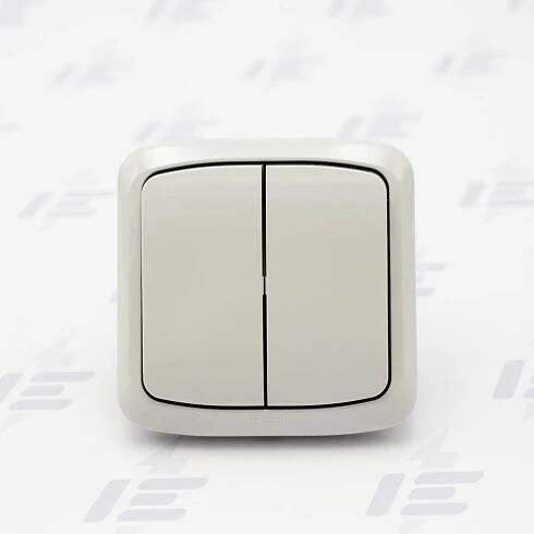 TANGO IP44 Kompletní vypínač č. 6+6 s rámečkem 3558A-52940 S