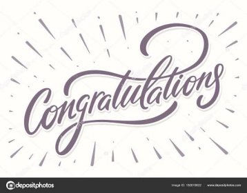 Congratulations card. Hand lettering Stock Vector by ©alexgorka 192618622