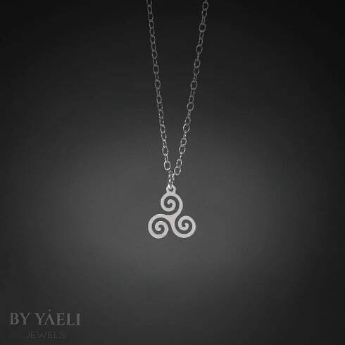 Celtic necklace Irish jewelry silver triskelion necklace Celtic jewelry