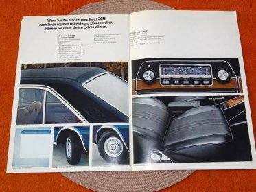 Ford 20 M - Linie - starý reklamní auto prospekt - v němčině - Auto-moto