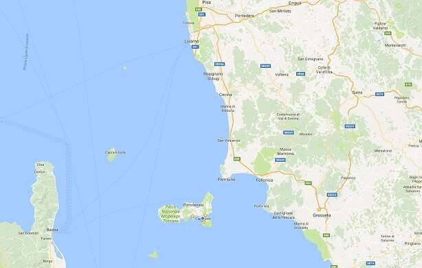 Posizione Isola d'Elba