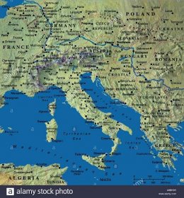Map Of Europe Greece And Italy