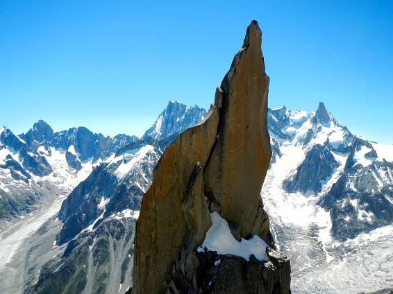 Aiguille du Roc, Grandes Jorasses and Dent du Geant