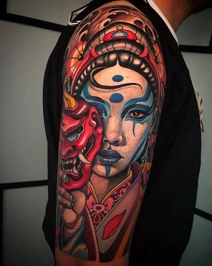 30+ Hannya Tattoos That Fuse Japanese Mythology with Modern Artistry - AI Tattoo Lab
