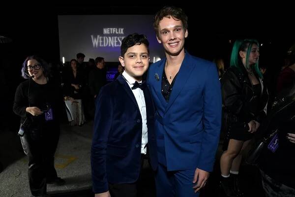 World premiere of Netflix's "Wednesday" on November 16, 2022 at Hollywood Legion Theatre in Los Angeles, California - Isaac Ordonez, Hunter Doohan - Wednesday - Z akcí