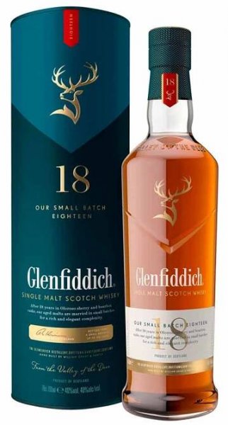 Glenfiddich 18-ročná, tuba