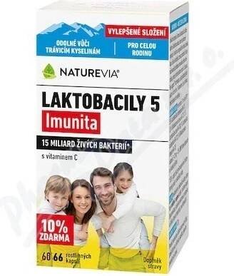 Swiss NatureVia Laktobacily 5 Imunita 60 kapslí