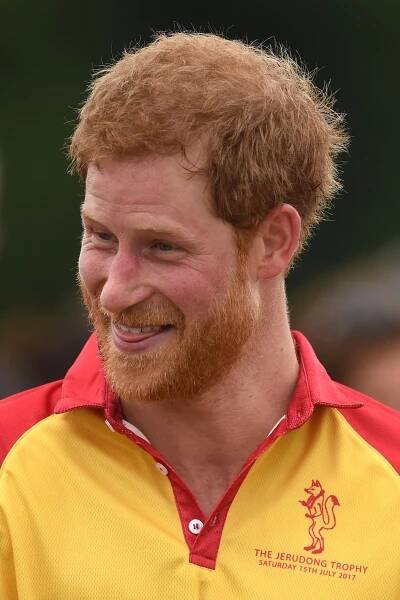 A sweaty-looking prince sticks his tongue out while playing for Foxcote in the contest