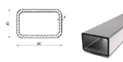 Jekl 80x40x4 (S355)