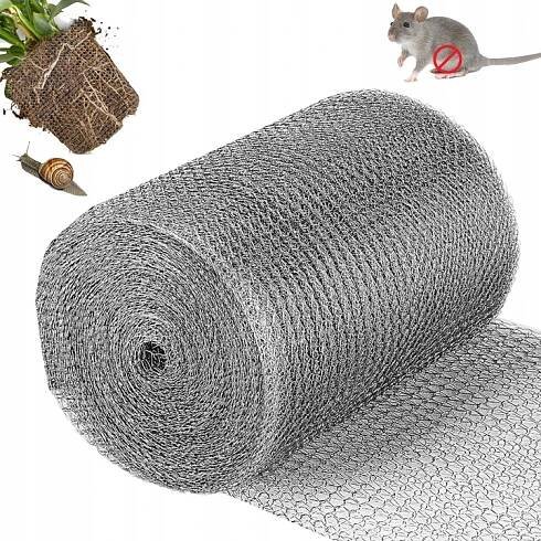 DRÁTĚNÁ MŘÍŽKA Z Z NEREZOVÉ OCELI 127 MM * 10 M OPLOCENÍ SLIMÁKŮ