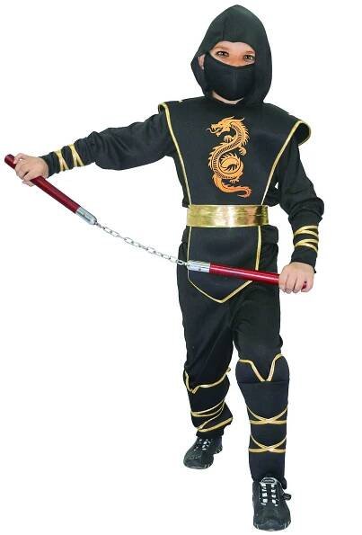 Kostým černý a zlatý ninja