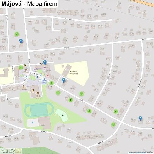 Májová - mapy | Kurzy.cz