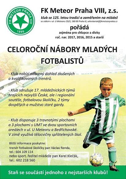 Celoroční nábory mladých fotbalistů, FK Meteor Praha VIII