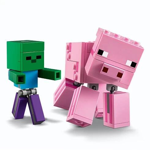 LEGO Minecraft 21157 Velká figurka: Prase s malou zombie | 4KIDS.cz ★