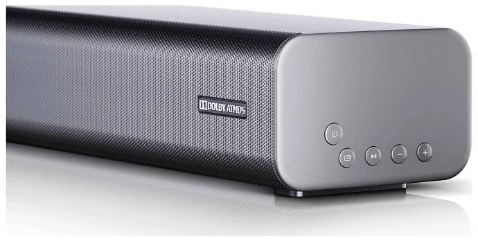 Sharp Soundbar tmavě šedá USB, Dolby Atmos® , vč. bezdrátového subwooferu, Bluetooth®