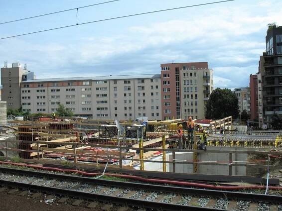 Stavba nové haly na počátku srpna 2021