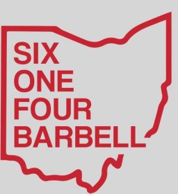 Six One Four Barbell Red & White Logo