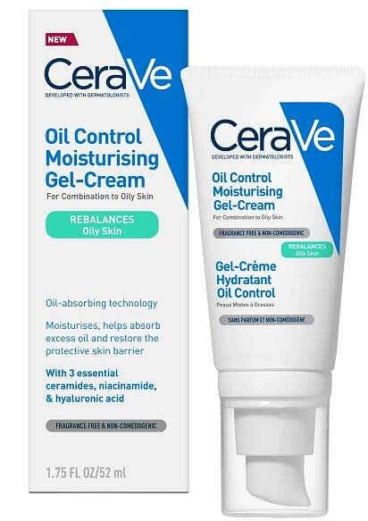CeraVe Oil Control hydratační gel-krém pro smíšenou a mastnou pleť 52 ml
