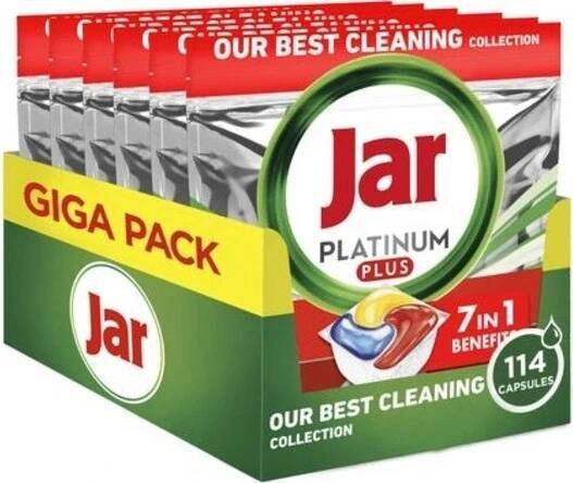 Jar Tablety do myčky Platinum Plus Yellow 6 x 19 ks 114 ks