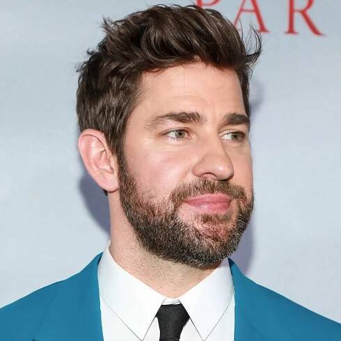 John Krasinski with a full beard at the 2020 'A Quiet Place Part II' world premiere in New York City