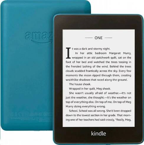 Čtečka e-knih Amazon Kindle Paperwhite 4 2018 s reklamou modrá