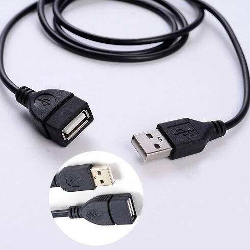 1M prodlužovací kabel USB 2.0 zástrčka-zásuvka pro synchronizaci dat s konektorem kabelového adaptéru