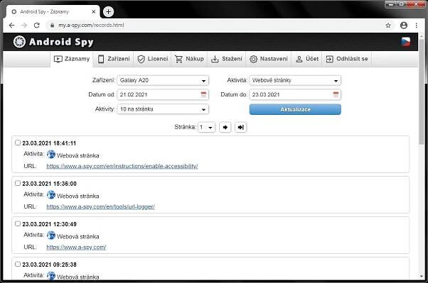 Keylogger pro Android