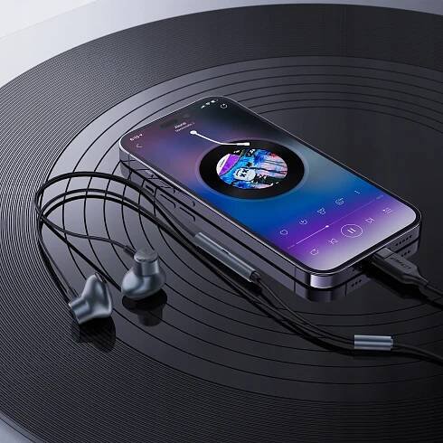 Sluchátka do uší Acefast L1 s konektorem pro iPhone 1,2 m – černá Druh sluchátek do uší