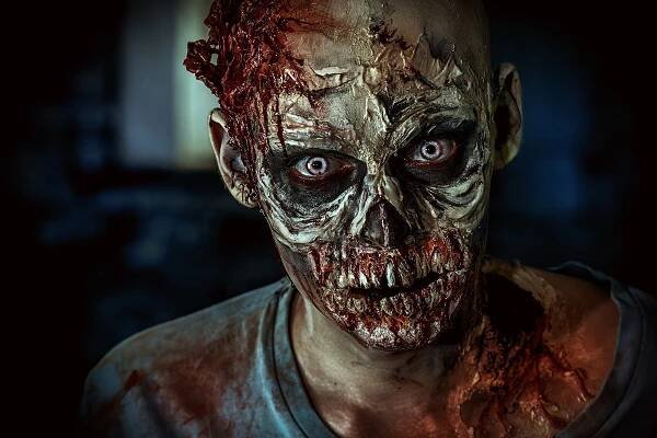 scary zombie man