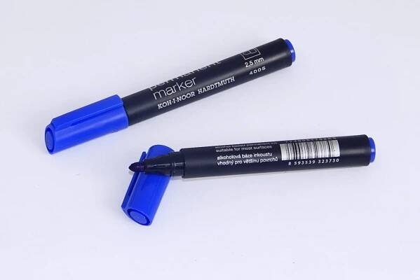Lihový fix permanentní popisovač 4005 kulatý hrot modrý