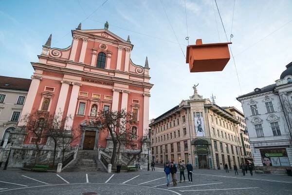 Lublaň, Ljubljana, Oldtown, město, centrum, Plečnik, Prešerenovo náměstí, Trojmostí, Plečnik