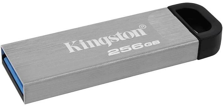 USB Flash disk Kingston DataTraveler Kyson, 256 GB, USB 3.0, s poutkem, stříbrný