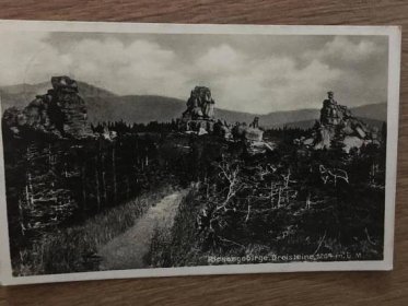 Krkonoše, Dreisteine - stará pohlednice - Pohlednice místopis