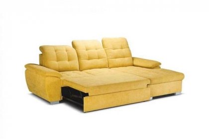 Moderní rohová sedačka s rozkladem Oliver, žlutá Soro
