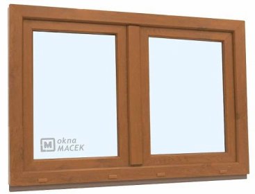 Plastové okno - KNIPPING 70 AD, 1500x900 mm, O+OS klapačka, zlatý dub + příslu�šenství a montážní materiál zdarma