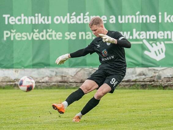 Antonín Kinský, brankář druholigového MFK Vyškov.