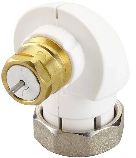 Rohový adaptér pro radiátorové hlavice s připojením Danfoss RA pro ventily M30x1,5 (013G1360)