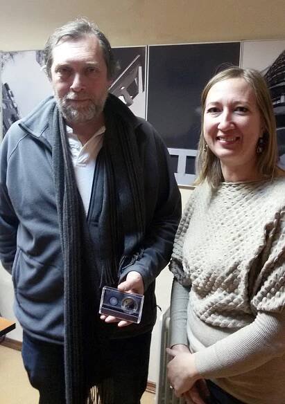 Nikita Vladimirovich Vysotsky and artist Anna Valerievna Gorbunova