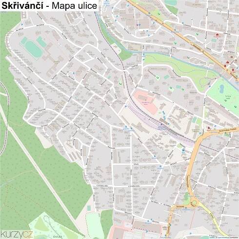 Skřivánčí - mapy | Kurzy.cz