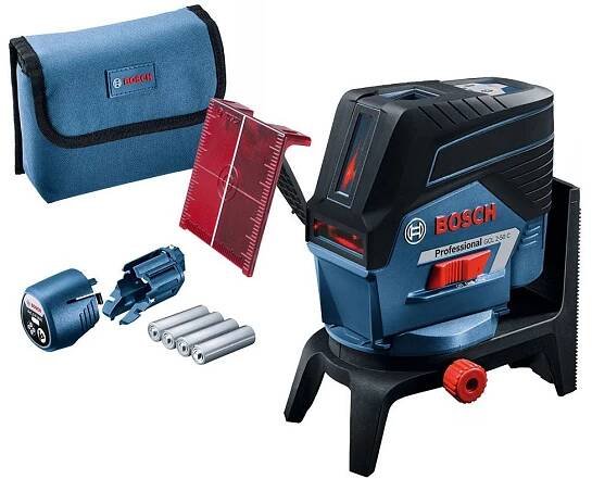 Křížový laser Bosch GCL 2-50 C Professional s Bluetooth připojením k smartphonu + otočný držák RM 2 + adaptér na baterie (0601066G00) Bosch PROFI