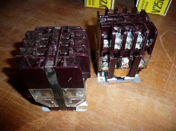 Třífázové stykače V25M, V25D, V25E, V25D a V16M, V16D